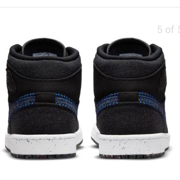 NWT Men's Jordan 1 Mid Crater Black - Picture 8 of 12